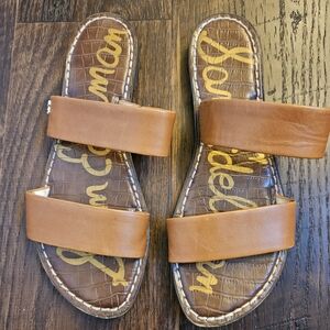 Sam Edelman Tan Leather Sandals with Wide Straps